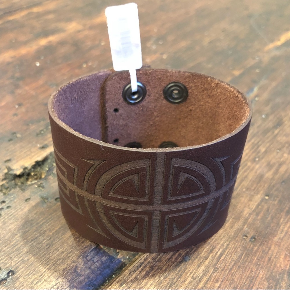 Leather Cuff / Wrist Wrap Bracelet 7”- 8” NWT